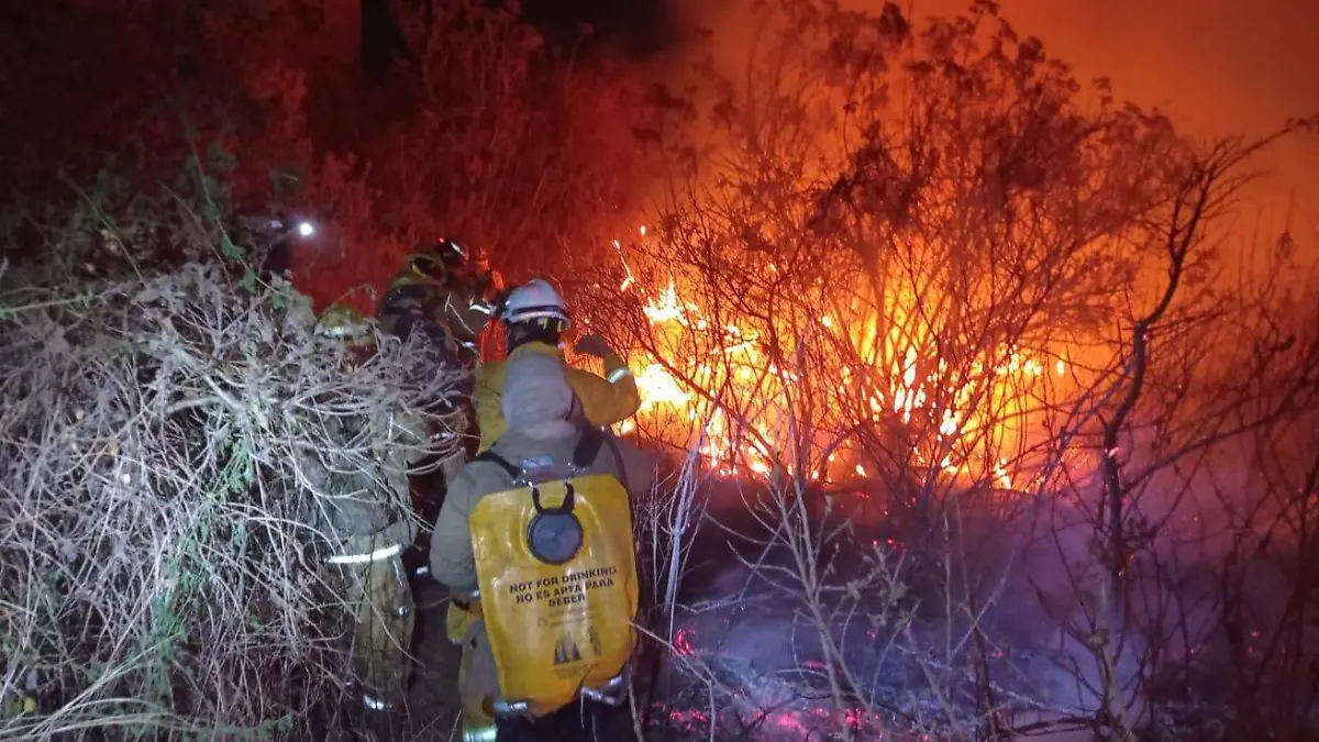 Incendio en Totoltepec